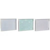 DKD Home Decor Plateau - - Standard - Bois MDF - Multicolore - Rectangulaire