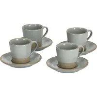 Zeller Present 26538 Tasse Marron, Vert Espresso 4 Pièces