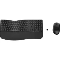 HP Comfortable Dual Mode Keyboard and Mouse Set 685, Full Size (100%), Wireless, RF Wireless + Bluetooth, Black, Souris incluse