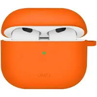 Uniq Étui en silicone Nexo AirPods 4 + crochets d'oreille - orange