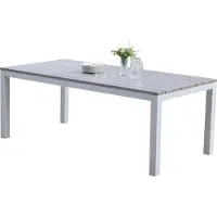 Wilsa Garden Table de jardin aluminium 8 placesReproduction bois fixe TAMPA