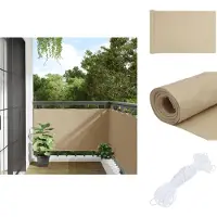 vidaXL Paravent de balcon Beige 75x300 cm Tissu Oxford - Parasols & Ecrans solaires