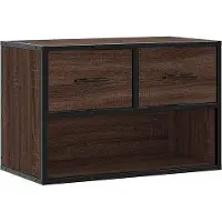 vidaXL Armoire TV Chêne brun 60x31x39,5 cm Bois composite et métal