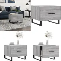 vidaXL Table basse Gris Sonoma 50x50x40 cm Bois composite - Table basse - Tables basses - Table d'appoint