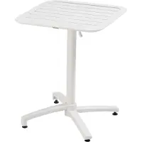 Oviala Table inclinable de terrasse 60 x 60 cm blanc - Almada