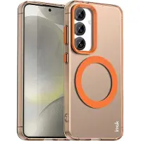IMAK Galaxy S25+ Plus - Schützende Acryl-Handyhülle mit Magnet (Samsung Galaxy S25+), Coque pour téléphone portable, Orange
