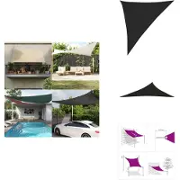 vidaXL Voile d'ombrage 160 g/m² Noir 3x4x5 m HDPE - Parasols & Protection solaire
