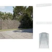 vidaXL Gabion avec couvercle 1100x100x150 cm Fer galvanisé