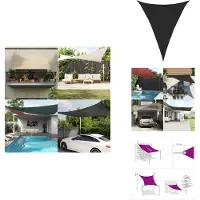 vidaXL Voile d'ombrage 160 g/m² Noir 4x5x5 m HDPE - Parasols & Protection solaire