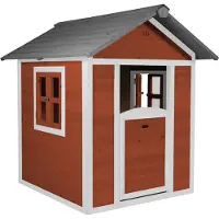 Axi Maison Enfant Beach Lodge En Rouge | Maison De Jeux En Bois Ffc Pour Les Enfants | Maisonnette / Cabane De Jeu Pour Le Jardin