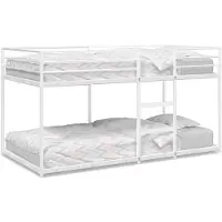 vidaXL Lit superposé sans matelas blanc 90x190 cm acier