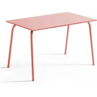 Oviala Table de jardin en acier 120 x 70 cm argile - Palavas