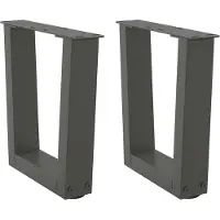 vidaXL Pieds de table basse en V 2 pièces Anthracite 30x(30-31,3) cm Acier
