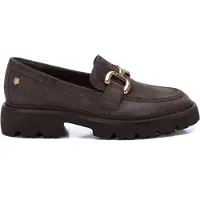 Carmela pour femme. 16195204-GRIS Mocassins en cuir 161952 gris (38), Plat, Aucun, Casuel