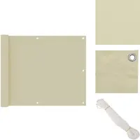 vidaXL Paravent de balcon Crème 75x500 cm Tissu Oxford - Parasols & Protection solaire