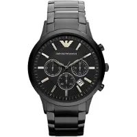 Emporio Armani Emporio Montre Chronographe Homme Noire en Acier Inoxydable AR2453 - 43 mm