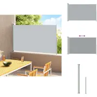 vidaXL Marquise latérale extensible 220x300 cm Gris - Parasols & Protection solaire