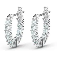 Swarovski Boucles d'oreilles 'Matrix' argent / transparent