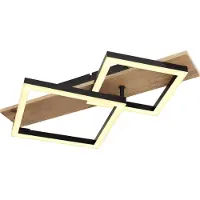 Globo Lighting Plafonnier métal noir mat, LED