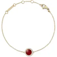 Daniel Wellington Stylish Gold-Plated Bracelet With Agate And Crystals, (Acier inoxydable)