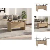 vidaXL Table basse Chêne Sonoma 80x50x42,5 cm Bois composite - Tables basses