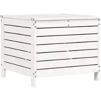 The Living Store Tabouret de jardin Blanc 62x63,5x53,5 cm Pin massif