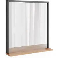 Vicco miroir mural Orlando Anthracite/chêne doré 57x60cm avec miroir, Model 54577