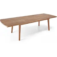 Oviala Table de terrasse extensible en bois d'eucalyptus 8 à 10 places - Canet