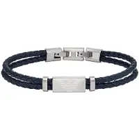 Emporio Armani Bracelet bleu nuit / argent