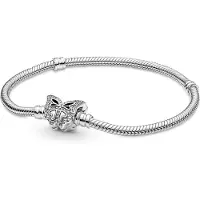 Pandora Bracelet Maille Serpent Fermoir Papillon Pandora Moments