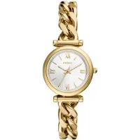 Fossil Montre à affichage analogique 'CARLIE' or / blanc