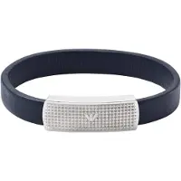 Emporio Armani Gourmette En Cuir - Emporio Armani - Egs2987040 - Bleu - Acier Inoxydable - Fermoir Magnétique