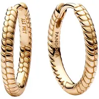 Pandora Petites Créoles À Charms Pandora Moments Dorées À L'or 585/1000e