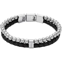 Fossil Bracelet noir / argent