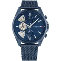 Tommy Hilfiger Baker 44 Mm Watch Bleu Homme
