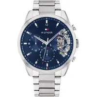 Tommy Hilfiger Montre à affichage analogique bleu / argent