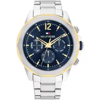 Tommy Hilfiger Montre à affichage analogique bleu marine / or / argent