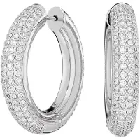 Swarovski Boucles d'oreilles 'Dextera' argent / blanc