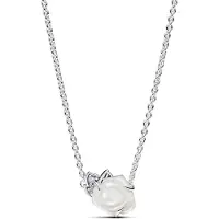 Pandora Collier Rose Blanche En Fleur