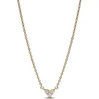 Pandora Collier Timeless Drei Sterne Herz, (Argent sterling avec alliage métallique doré)