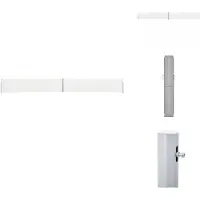 vidaXL Marquise latérale extensible 170x1200 cm Crème - Parasols & Protection solaire
