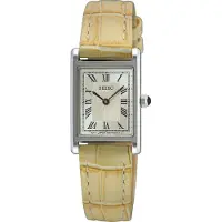 Seiko SWR095P1 Montre Femme Rectangulaire Beige