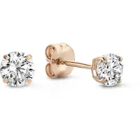 Isabel Bernard Boucles d'oreilles or rose / transparent