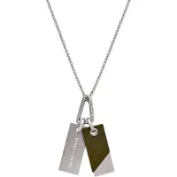 Emporio Armani Kette, (Acier inoxydable, Silicone)