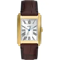 Fossil Montre à affichage analogique 'CARRAWAY' marron / or / noir / blanc