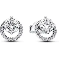 Pandora Clous D'oreilles Halo Rond Scintillant