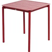 Oviala Table carrée de terrasse (70x70cm) rouge foncé - Almada