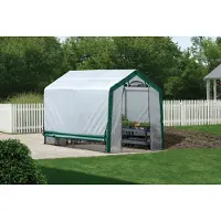 ShelterLogic Serre en film plastique blanc/vert 240x180x200 cm