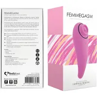 Feelztoys Femmegasm - vibromasseur clitoridien 2en1 rechargeable - rose