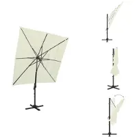 vidaXL Parasol avec mât en aluminium 4 couches sable 250x250 cm - Parasols & Ecrans solaires